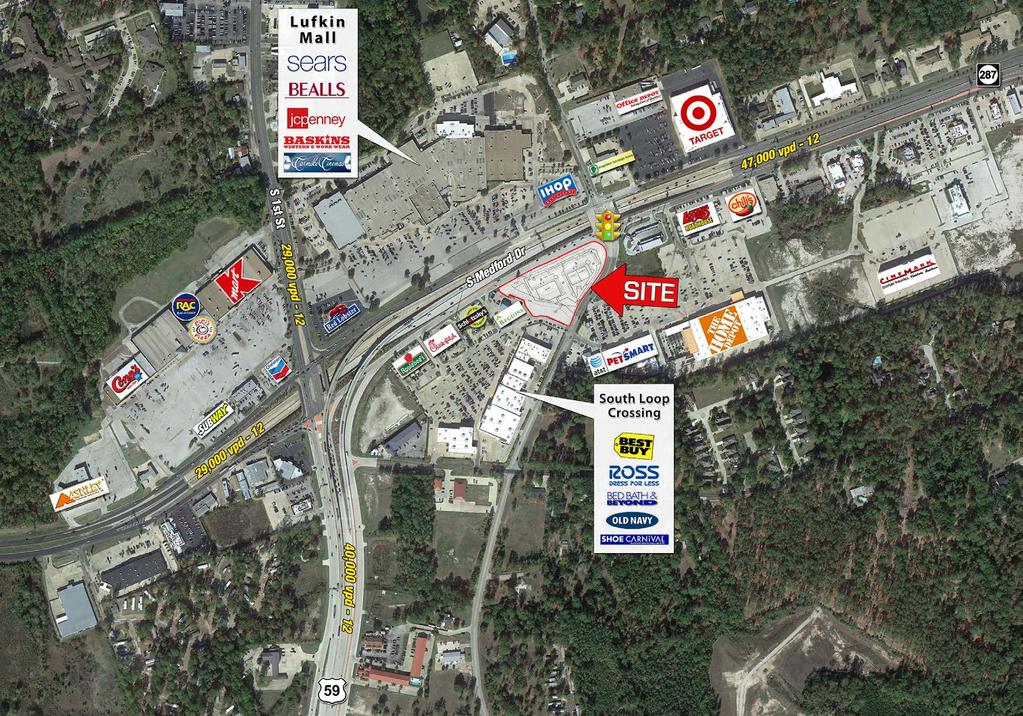FOR LEASE SWQ of I-45 & FM 1097 Willis, TX 77378 PROPERTY INFORMATION Highly visible pad sites at signalized intersection along FM 1097 Directly across from new high-volume Kroger Marketplace