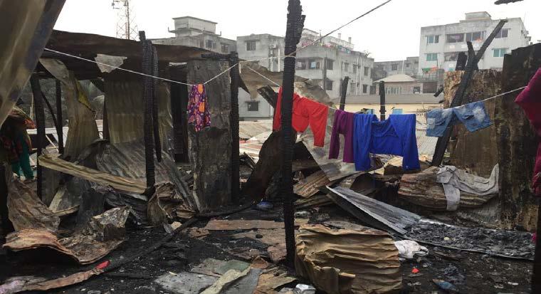 06: After reconstruction, Karail Slum, Dhaka Saattola Slum Reconstruction Process Immediately after the fire occurred in Saattola slum, BRAC prepared the list of affected people together with the
