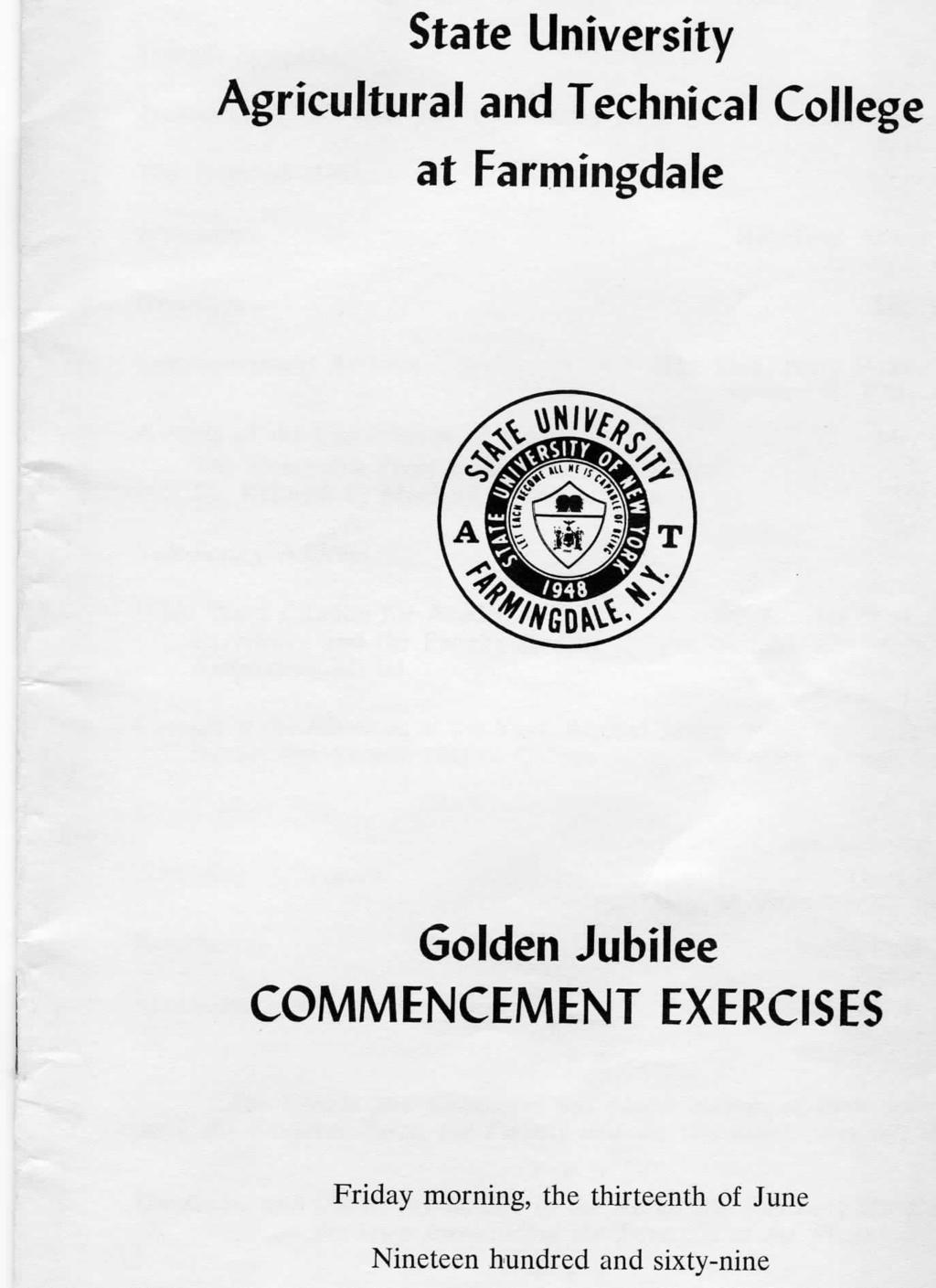 State University Agricultural and Technical College at Farmingdale Golden Jubilee