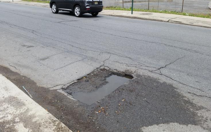 POOR ROADS: Richmond Terrace has many potholes along the roadway.