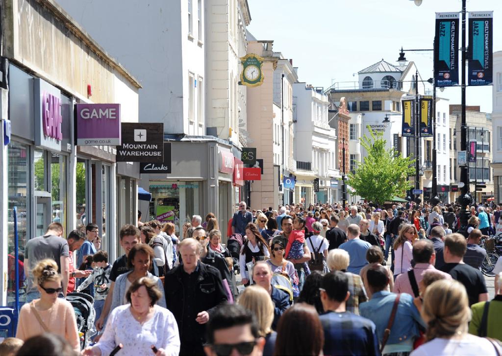 RETAILING IN CHELTENHAM Total retail floor space within Cheltenham amounts to approximately 1.3 million sq. ft.