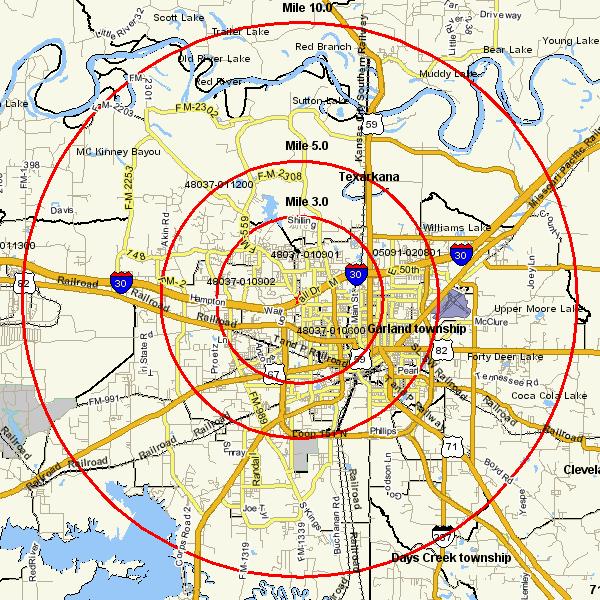Area Map I 30 W AT RICHMOND RD TEXARKANA,TX 75501 Coord: 33.