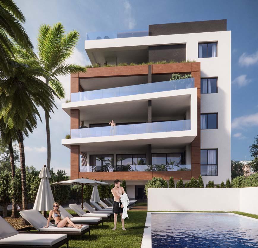Malibu Residence Major benefits A luxury gated complex in the prestigious tourist area of Limassol, just 500 meters from the seafront and sandy beaches.