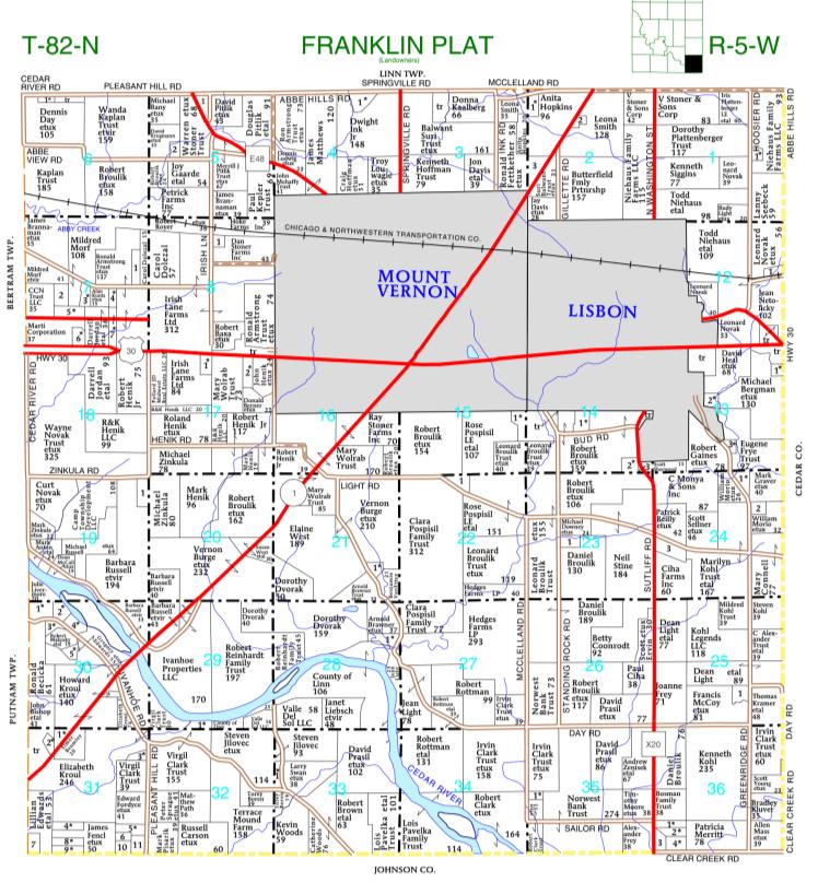 Sutliff Rd. Plat Map: Franklin Township Light Rd. Spring Creek Rd. McClelland Rd.