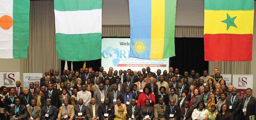 of African universities who attended the bi-annual COREViP Conference of the Association of African Universities (AAU) at Spier from 30 May to 3 June. Foto: Justin Alberts What is the AAU?
