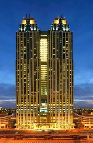 Shangri-La Hotel DUBAI, UNITED ARAB EMIRATES The 182-meter building includes hotel rooms, furnished and unfurnished apartments, offices, and a 9-floor separate car park building.