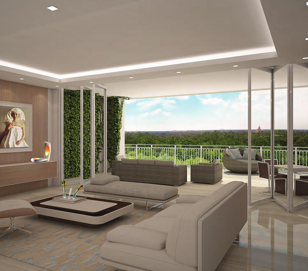 RESIDENCES - Contemporary open-plan interior layout with abundant natural light - Generously sized private terraces with NanaWall folding glass walls 1 offer an elegant outdoor living and dining