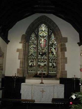 Figure 4 The McMurdo Memorial Window above the altar at the East end of The Church.