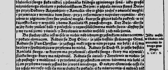 2 pav. WP 3 289: fragmentas su ΩodΩiu po d ied icow; Krokuvos Jogailos bibliotekos egz. mikrofilmas, sign.: Cim. 8306 tas V.