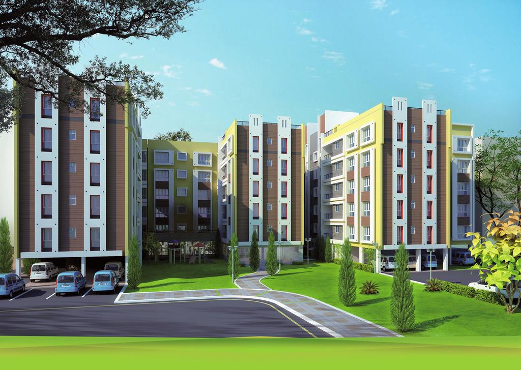 Located in Rajarhat, opposite ity entre II, ew Town futuristic residence equipped with modern