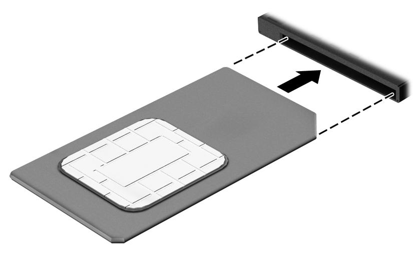 SIM картасын енгізу (тек таңдаулы үлгілерде) ЕСКЕРТУ: Қосқыштарға зақым келтіруді болдырмау үшін SIM картасын орналастыру кезінде қатты күш салмаңыз.