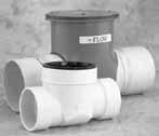Backwater Valves & Terminal Backwater Valves Tees In Line (H Backwater x H x G) Valve - with Solvent Weld Sewer Hubs Also available in: Sewer Gasket Bells IPS Gasket Bells IPS Solvent Weld Hubs CIOD