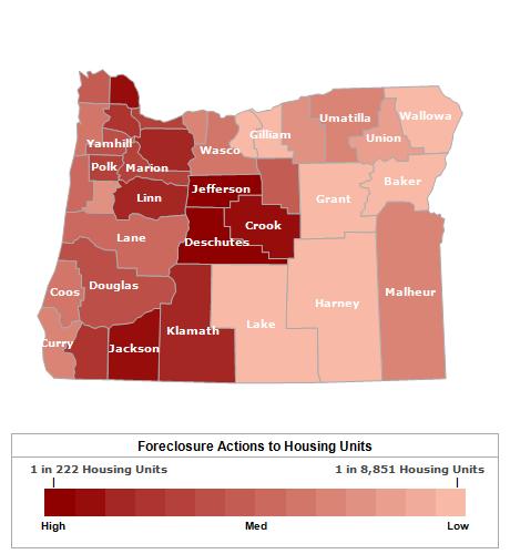 RESIDENTIAL MARKET ANALYSIS ABRAMOWITZ 13 Figure 4: Foreclosure Rate Heat Map-Oregon, June 2011 Source: RealtyTrac According to RealtyTrac, the ten states that ranked the highest in foreclosure rates