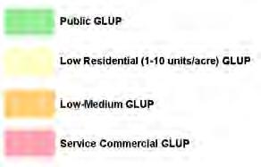 Residential development on the GLUP, and are also proposed to be