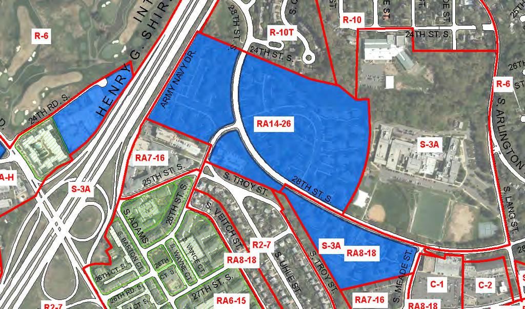 Proposed HCD boundary to be displayed in the GLUP Arlington Ridge-Long Branch Creek MARKs Report Area: Nauck/Long Branch Creek/Aurora