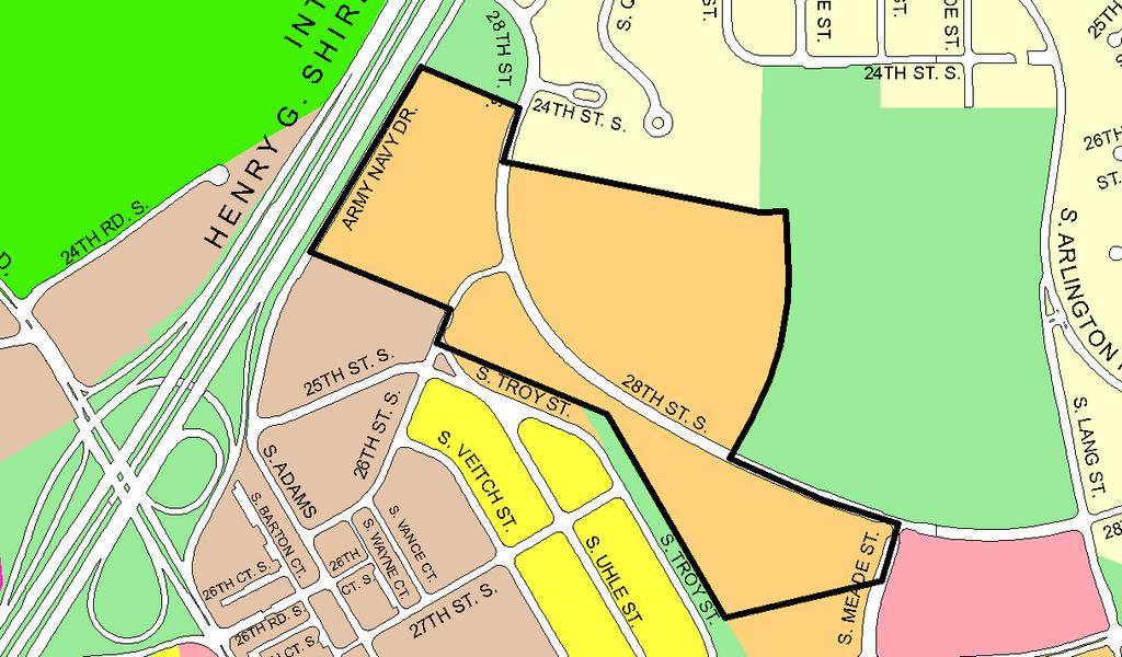 Proposed HCD boundary to be displayed in the GLUP Shirlington MARKs Report Area: Shirlington The MARKs