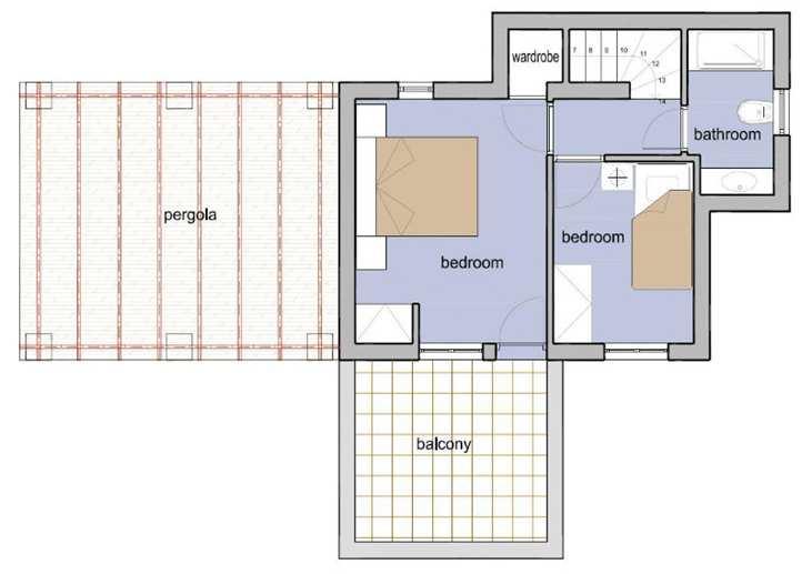 800 Lower Level: living room, open plan kitchenette, bathroom, independent