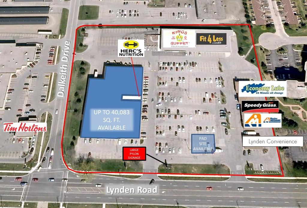 RETAIL SALES & LEASING TEAM CBRE IS EXCITED TO PRESENT PROMINENT COMMERCIAL PLAZA FOR LEASE 175 LYNDEN ROAD, BRANTFORD, ON PROPERTY DETAILS Location: Size: Rental Rates: Located on Lynden Road, just