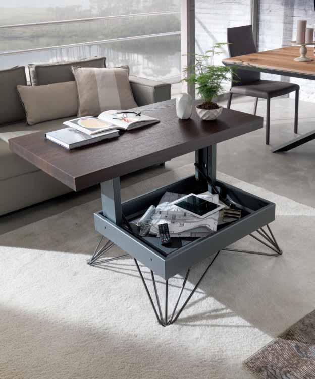ELEVATING MULTIFUNCTION - RADIUS IS AN ELEVA- TING MULTIFUNCTIONAL TABLE. ITS LOGIC AND COHERENT DESIGN PRESENTS A LIGHTLY SHAPED BASE.