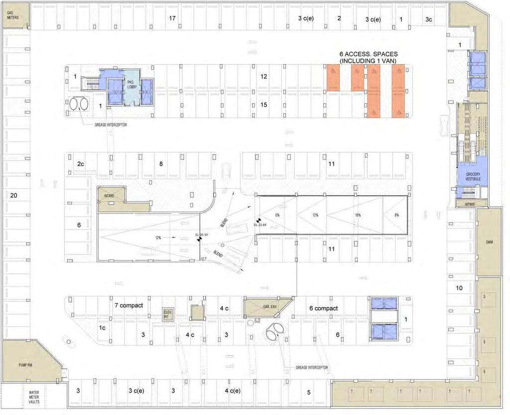 G1 Level Floor Plan 12 th Street 23 Gas Meter Room 23 Pedestrian Circulation to Grocery 23 S. Elm Street 23 Exit BIKES Ramp Down to Residential Parking S.