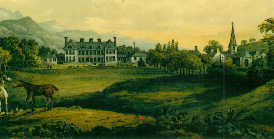Killarney Town Stable block Late 18 th century view of Killarney House One of Sir Valentine Browne s descendants built a new house, called Killarney House, near Killarney town c. 1725.