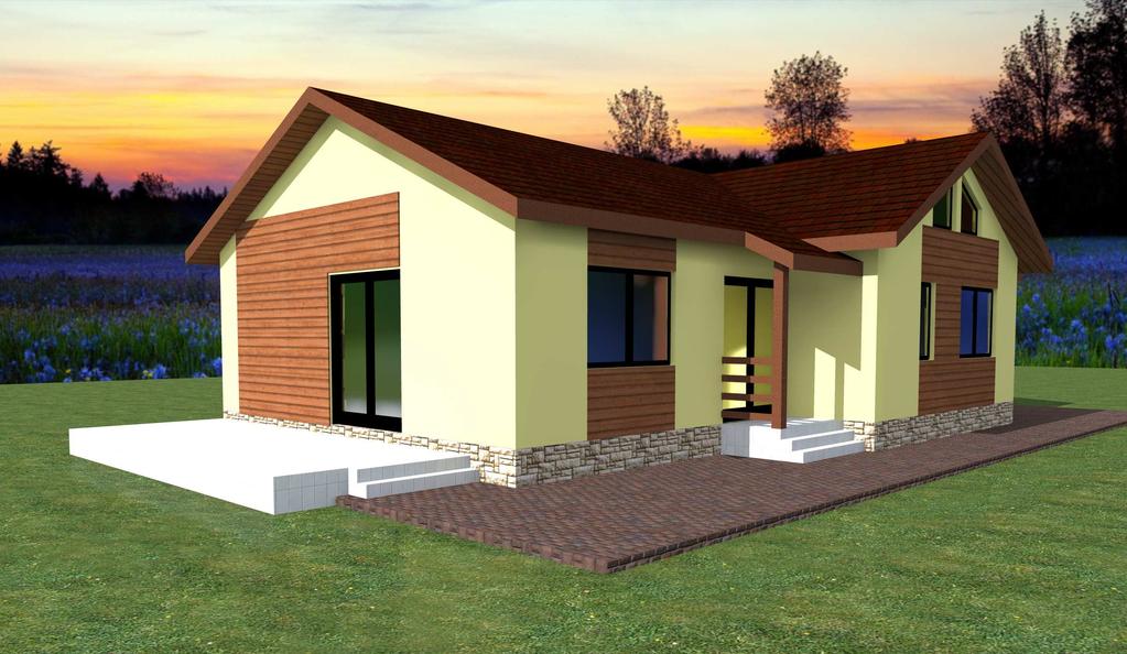 NARCIS Constructed Surface = 125sq.m. + 17sq.m. -> 3 bedrooms, kitchen, dining, living room, bathroom, entrance hall, storage room. - Wooden house: solar panel for hot water.