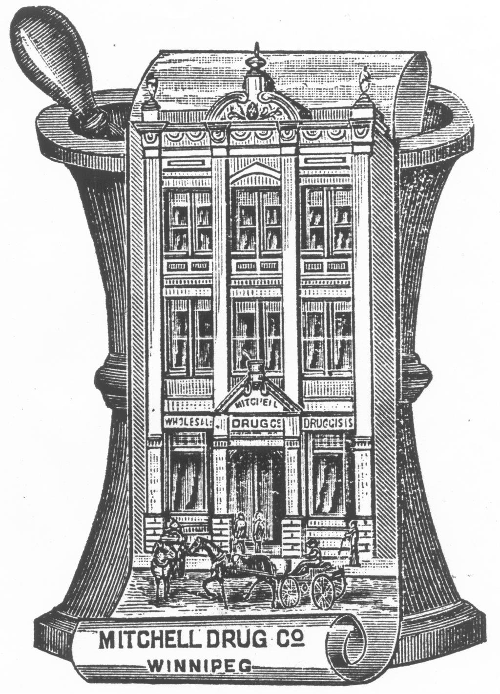 173 McDERMOT AVENUE GRANGE BUILDING Plate 1 Drawing of the Mitchell Drug Company