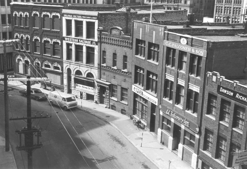 173 McDERMOT AVENUE GRANGE BUILDING Plate 2 North side of McDermot Avenue, 1969.