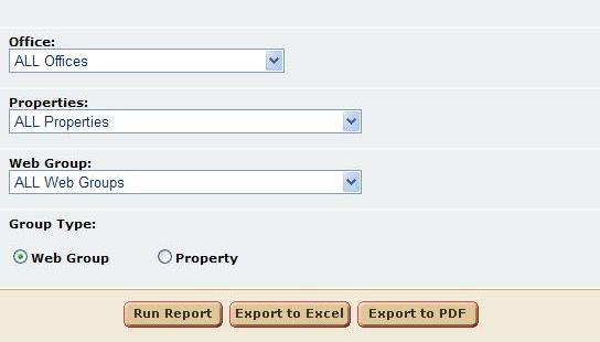 Web Group Property List Purpose: This report is a quick check for client to see which properties are applied to web groups, as well as which web groups are applied to properties.