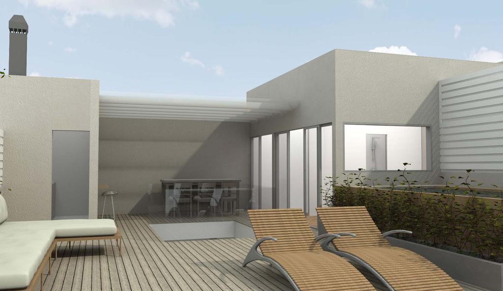 PENTHOUSE 3 ATTIC AREA Kitchen, living room, bedroom and terrace With almost 100 m2, including the interior and outdoor