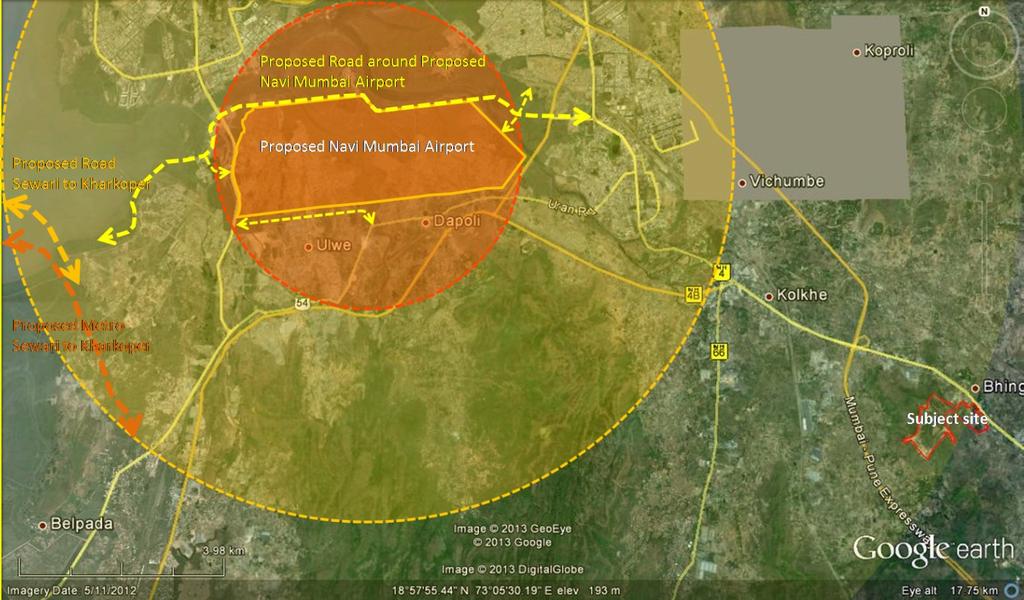 Figure 18 Impact of proposed NMIA It is quite clear that the demand will be in the immediate catchment of 7Km to 9Km as it is