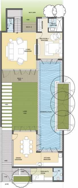 Floor Plans 3 BHK Ground Floor Plan D 1 Dining Room 3300 mm x 5000 mm L 1 Living 5000 mm x 5300 mm PT