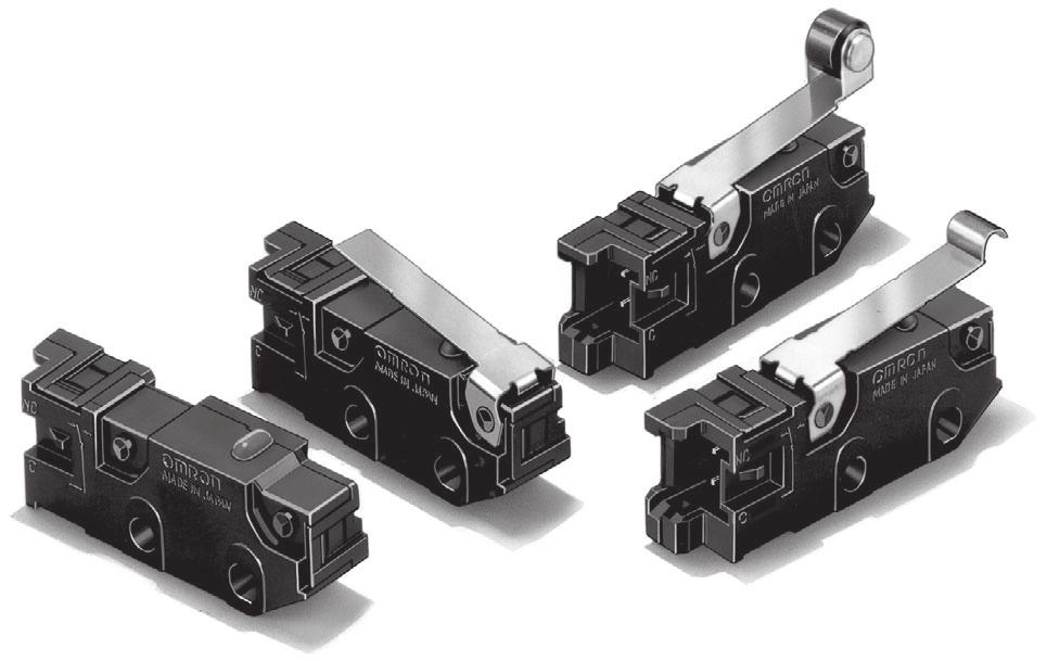 Subminiature Snap ction Switch D3M Saves Wiring Effort, Production Steps, and Time Easy wiring ensured through the Quick-Connect Terminals External actuator mounts in either of two directions