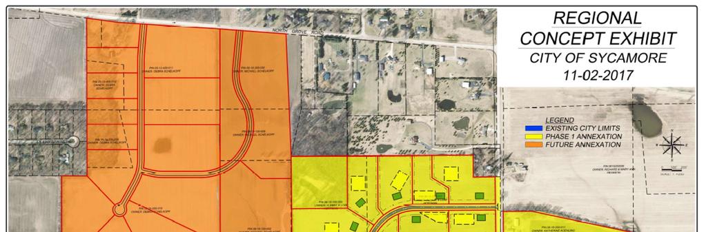 Before annexation can occur, the property owners of all of the properties required to be annexed need to present a concept plan to the Plan Commission for review and approval.