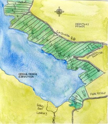 Debutary Pointe on Cedar Creek Reservoir ONLY 42 homesites on the entire Lake... five beautiful islands... and 850 acres of water. Lot 29-1.