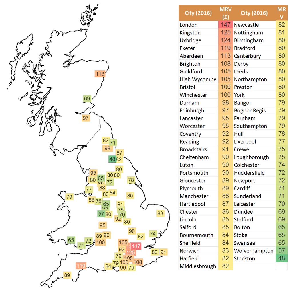 Differences across the UK Map 2 shows the distribution of MRVs across the UK.