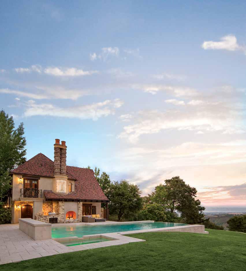 AT A GLANCE Extraordinary, all-encompassing, two-year renovation English Cotswold exterior, originally built in 2000, with French chateau interiors Inspiration from the Wrightsman Galleries at the