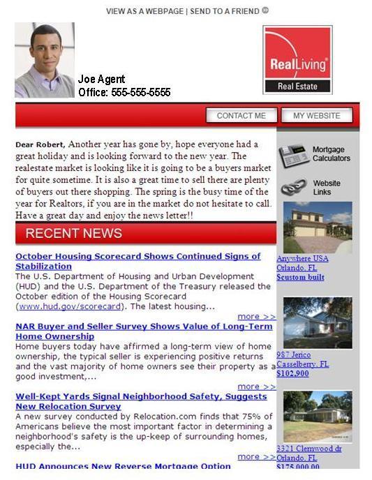 your home in my e-newsletter, which is delivered monthly