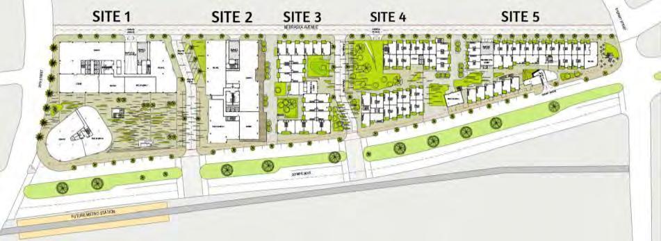 PROPOSED PROJECT CONCEPT USES + SITE PLAN Use Square Feet Creative Office 374,423 Retail 29,391 Residential 471 units Artist Work/Live 27 units Building 4 switched to residential Included
