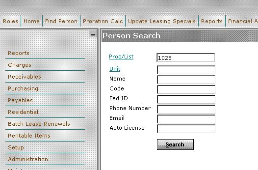 Echelon Property Group Page 23 Locating a Resident(s) or Applicant(s) Locate a resident using one of the following methods: Method 1: The Dashboard Person Search You may search by first or last name