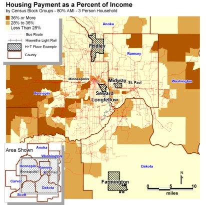 Twin Cities Transportation Affordability Where can