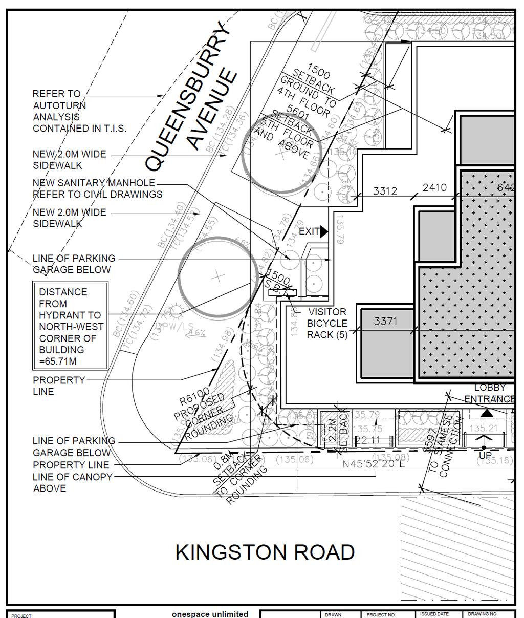 Site Plan Detail 1 1346-1364 Kingston Road Applicant s Submitted Drawing Not to
