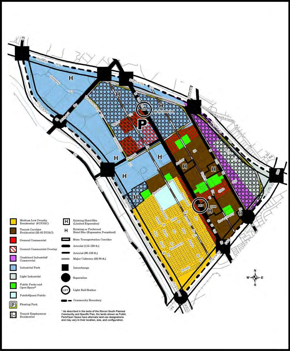 LAND USE DIAGRAM Rincon South Planned Community Map.