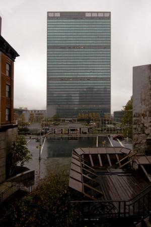 Assembly building, the Conference Building, the 39-floor Secretariat building, and the Dag Hammarskjold Library, which was added in 1961 The complex was designed by an international team of 11