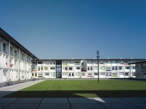 container-houses, that were designed bij hvdn architects The project was designed and built within 12 months The architects made a prefabricated system out of containers of 9 by 3 meters This system