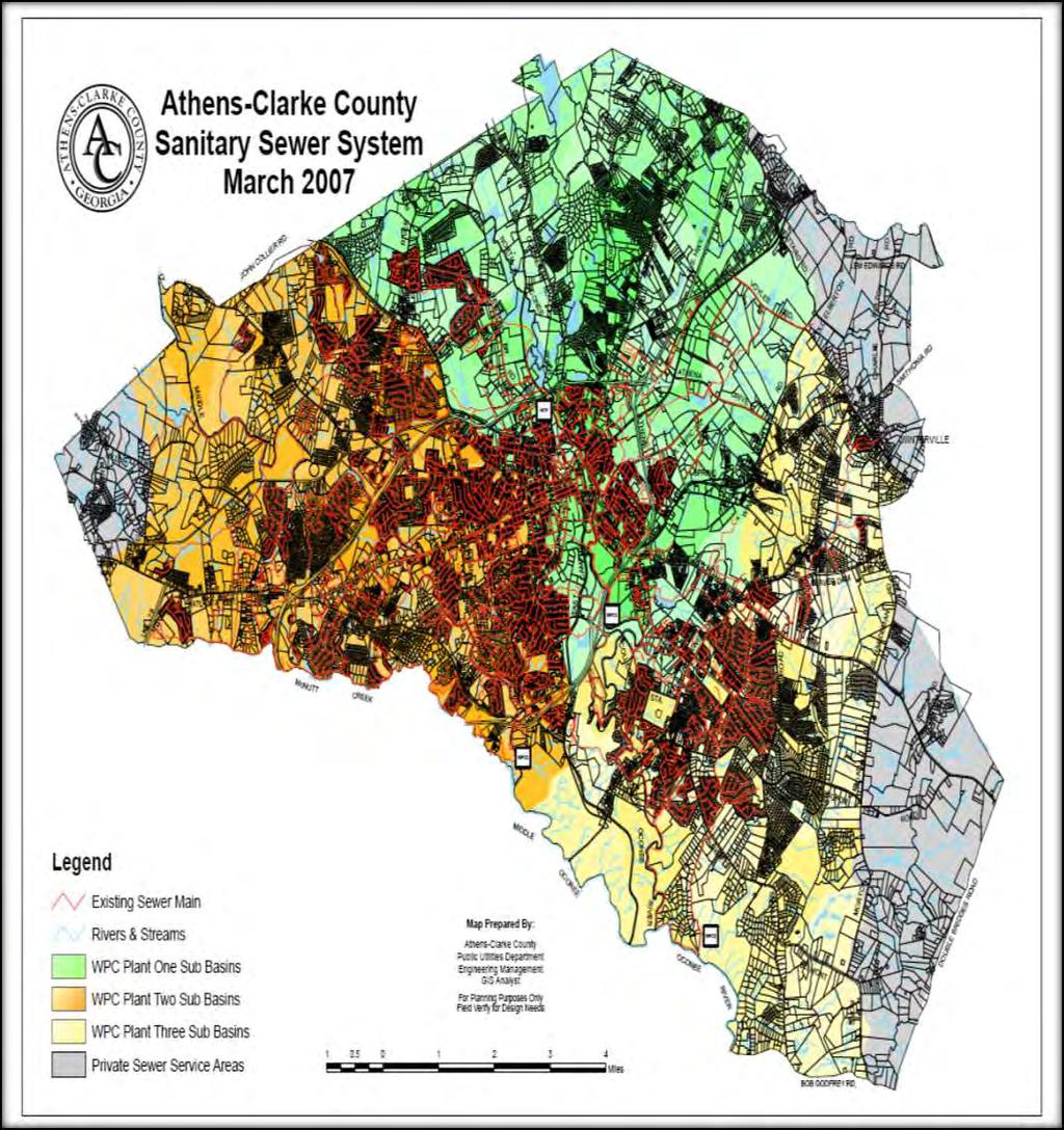 Figure 30: ATHENS-CLARKE COUNTY SANITARY SEWER MAP Source: http://www.