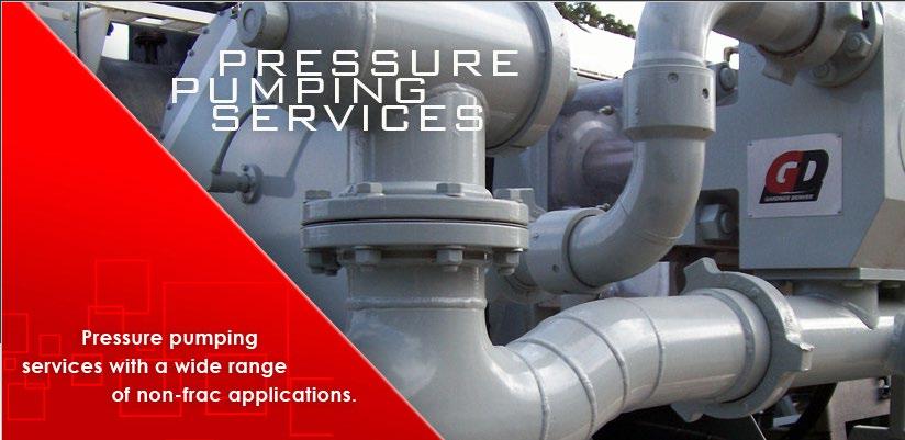 down services, and related integrated services such as remedial pumping, stimulation and hot oiler services used during the completion phase of drilling onshore oil and gas wells in the United States.