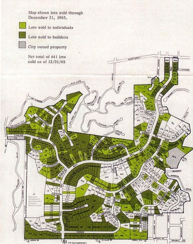232 MID-20 TH CENTURY: RESIDENTIAL (TRACTS) Figure 121. Map of Altos de Monterey development in 1965.