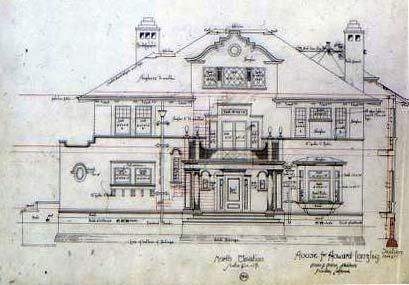 Completed in 1887, the house was designed by architect Frederick Roehrig and is South Pasadena Landmark #43. Figure 25. L: One of the drawings of the Longley House by Greene & Greene, 1897.