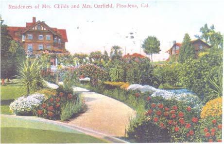 96 EARLY 20 TH CENTURY: OVERVIEW Figure 40. L: Postcard depicting the residences of Emma Childs and Lucretia Garfield on Buena Vista Street in South Pasadena.